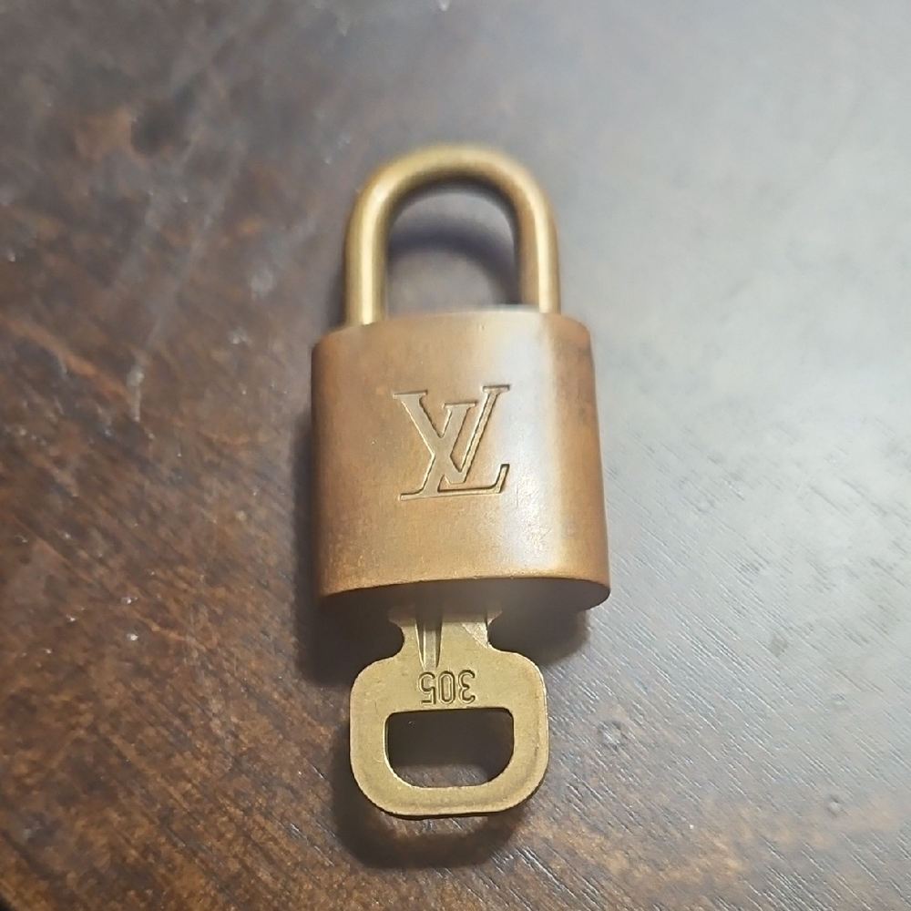 Louis Vuitton Gold-Tone Padlock with Key